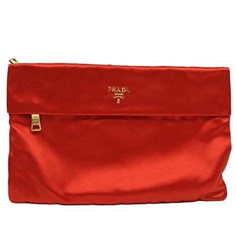 pochette raso rosso prada|Pouches Donna .